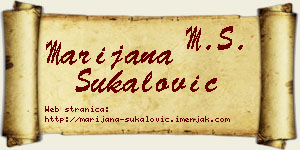 Marijana Šukalović vizit kartica